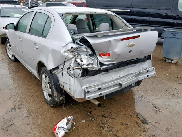 1G1AK52F557559760 - 2005 CHEVROLET COBALT SILVER photo 3