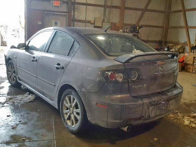 JM1BK323271625029 - 2007 MAZDA 3 S GRAY photo 3