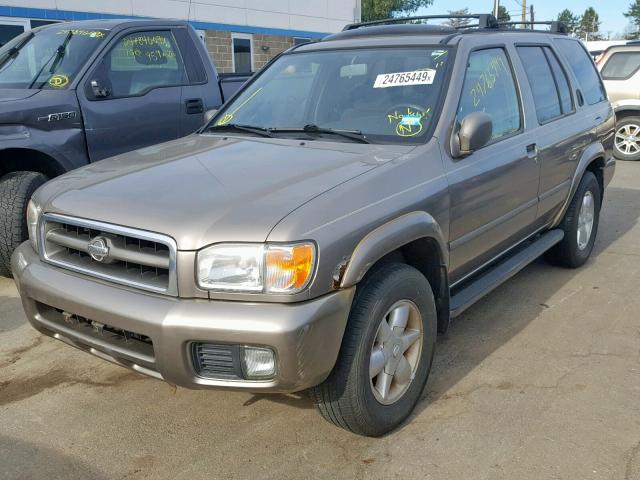 JN8DR09Y81W586756 - 2001 NISSAN PATHFINDER TAN photo 2