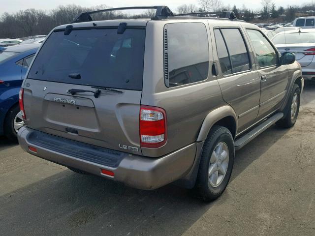 JN8DR09Y81W586756 - 2001 NISSAN PATHFINDER TAN photo 4