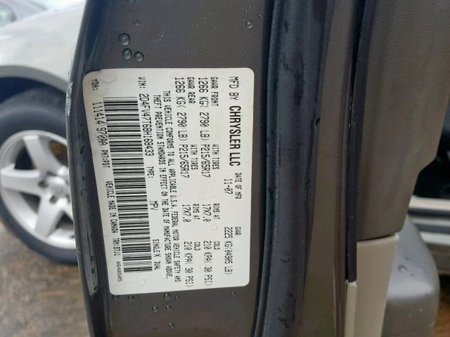 2D4FV47T68H168433 - 2008 DODGE MAGNUM GRAY photo 10