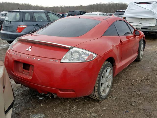 4A3AK34T56E014649 - 2006 MITSUBISHI ECLIPSE GT RED photo 4