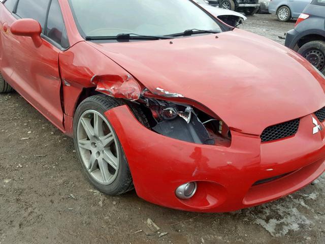 4A3AK34T56E014649 - 2006 MITSUBISHI ECLIPSE GT RED photo 9