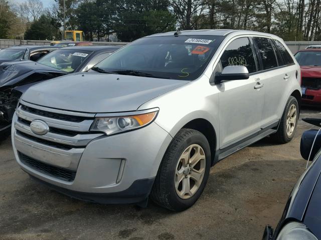 2FMDK3J94DBC97008 - 2013 FORD EDGE SEL SILVER photo 2