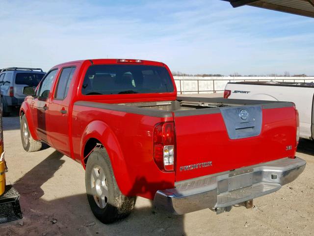 1N6AD09U57C461649 - 2007 NISSAN FRONTIER C RED photo 3