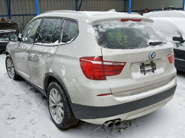 5UXWX9C59D0A32096 - 2013 BMW X3 XDRIVE2 SILVER photo 3