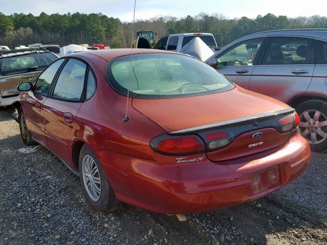 1FAFP53U4XG267666 - 1999 FORD TAURUS SE RED photo 3