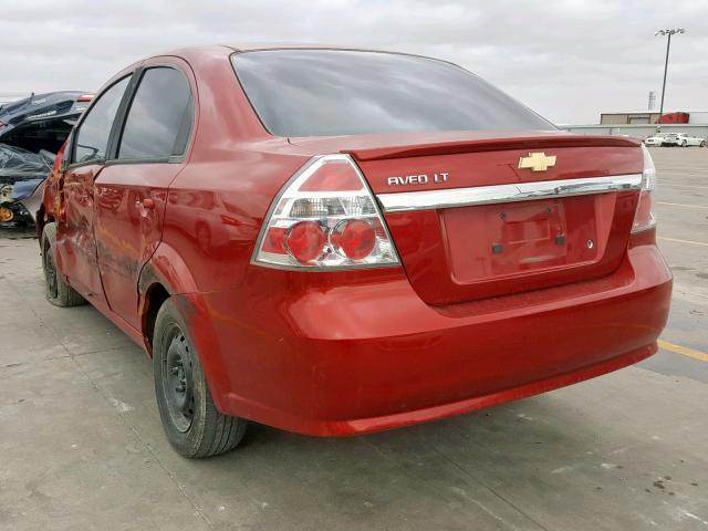 KL1TD5DE0BB119444 - 2011 CHEVROLET AVEO LS RED photo 3