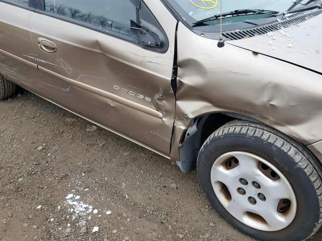 1B3ES46CX1D188014 - 2001 DODGE NEON SE BEIGE photo 9