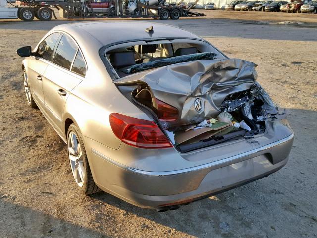 WVWRN7AN4DE547504 - 2013 VOLKSWAGEN CC LUXURY GRAY photo 3