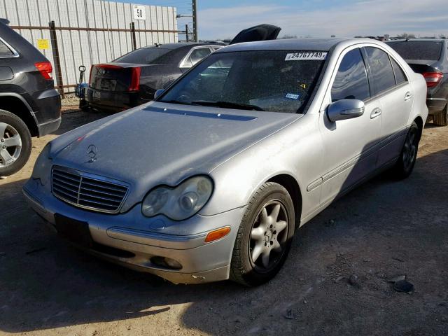 WDBRF61J44F448002 - 2004 MERCEDES-BENZ C 240 SILVER photo 2