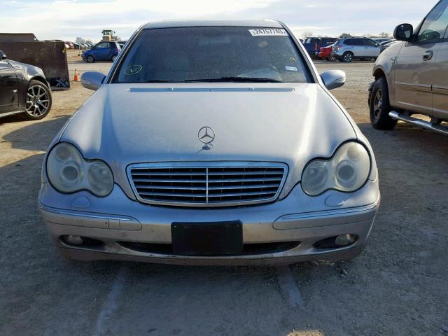 WDBRF61J44F448002 - 2004 MERCEDES-BENZ C 240 SILVER photo 9