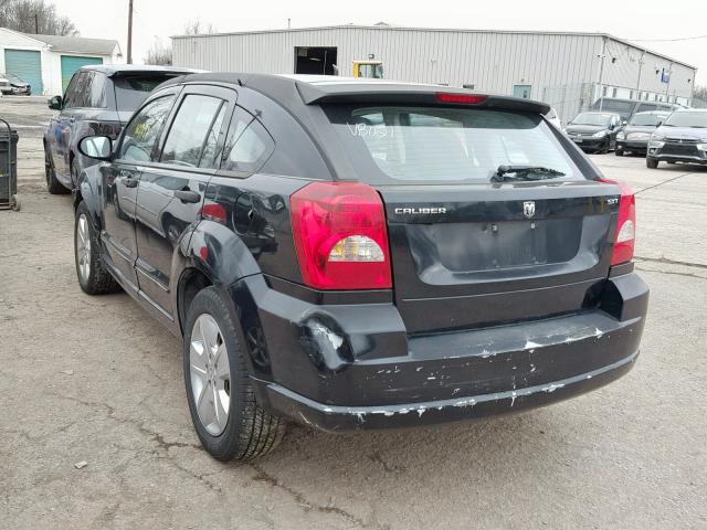 1B3HB48B37D255353 - 2007 DODGE CALIBER SX BLACK photo 3