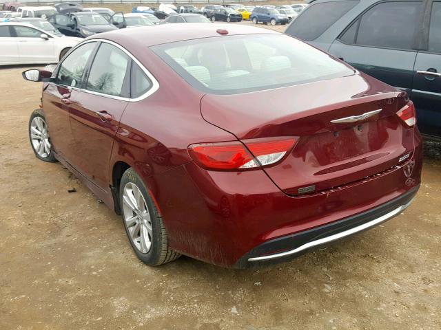 1C3CCCAB6GN104256 - 2016 CHRYSLER 200 LIMITE MAROON photo 3