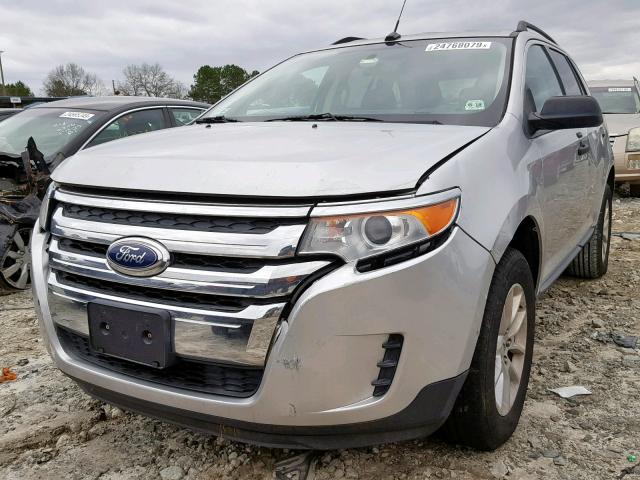 2FMDK3GCXDBB34527 - 2013 FORD EDGE SE SILVER photo 2