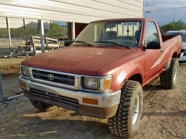 JT4RN01P3N0034820 - 1992 TOYOTA PICKUP 1/2 RED photo 2