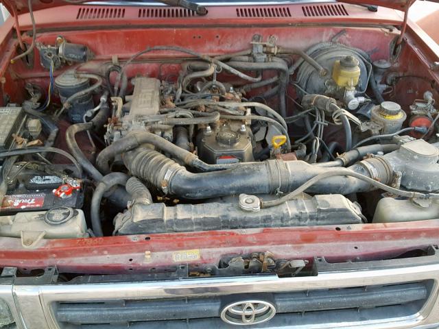 JT4RN01P3N0034820 - 1992 TOYOTA PICKUP 1/2 RED photo 7