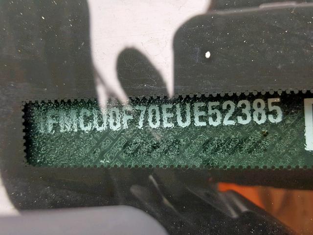 1FMCU0F70EUE52385 - 2014 FORD ESCAPE S GRAY photo 10