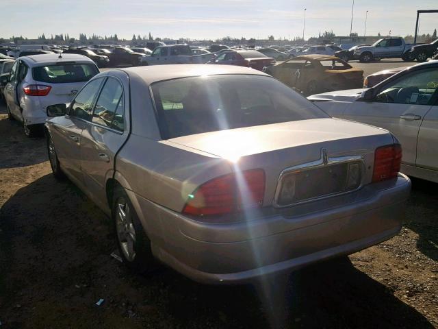 1LNHM86S22Y679042 - 2002 LINCOLN LS GOLD photo 3
