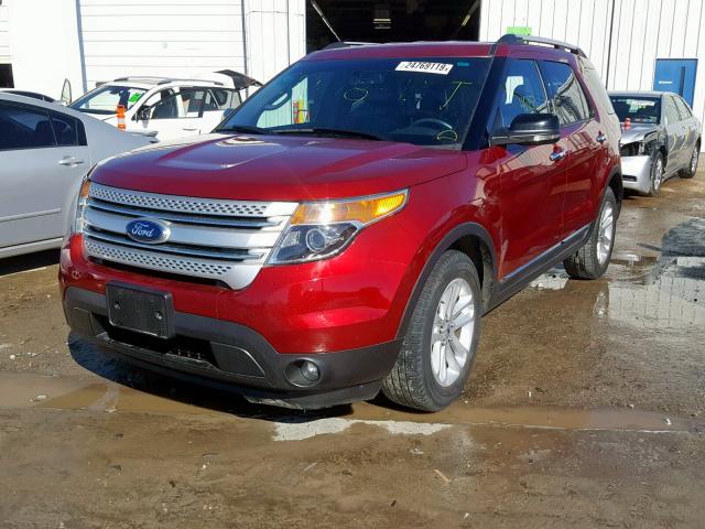 1FM5K7D88DGA96168 - 2013 FORD EXPLORER X BURGUNDY photo 2