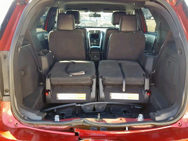 1FM5K7D88DGA96168 - 2013 FORD EXPLORER X BURGUNDY photo 9