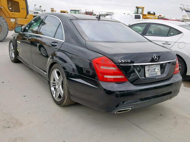 WDDNG7DB2DA518722 - 2013 MERCEDES-BENZ S 550 BLACK photo 3