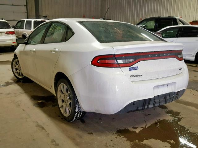 1C3CDFBA4DD284052 - 2013 DODGE DART SXT WHITE photo 3