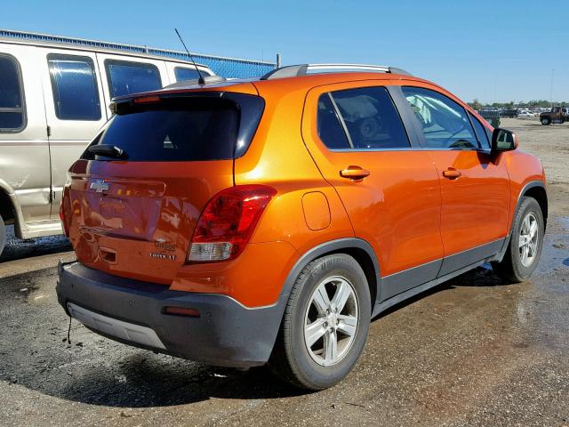 KL7CJLSB2FB162233 - 2015 CHEVROLET TRAX 1LT ORANGE photo 4