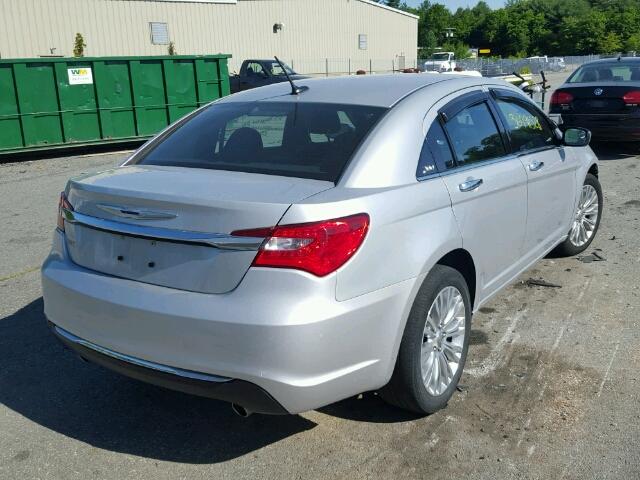 1C3CCBCG5CN206418 - 2012 CHRYSLER 200 LIMITE SILVER photo 4