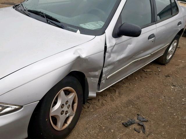 1G1JC524827446019 - 2002 CHEVROLET CAVALIER B SILVER photo 9