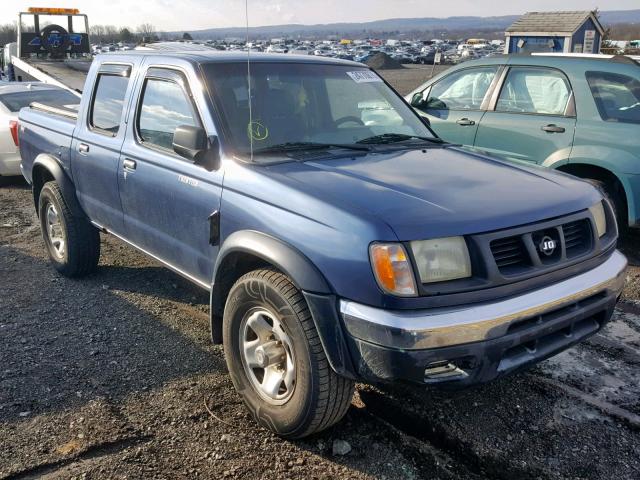 1N6ED27Y8YC302659 - 2000 NISSAN FRONTIER C BLUE photo 1