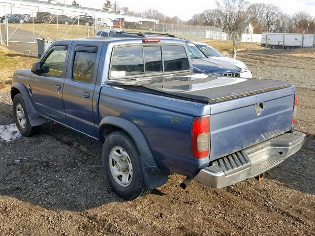 1N6ED27Y8YC302659 - 2000 NISSAN FRONTIER C BLUE photo 3