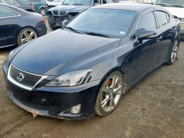 JTHBE262295022319 - 2009 LEXUS IS 350 BLACK photo 2