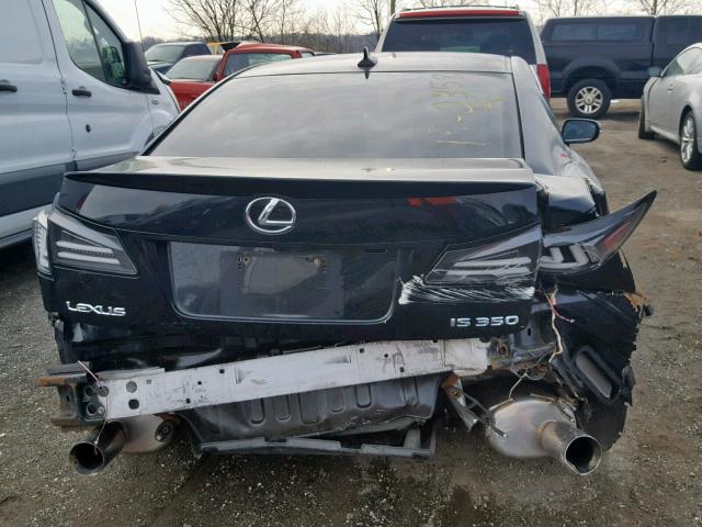 JTHBE262295022319 - 2009 LEXUS IS 350 BLACK photo 9