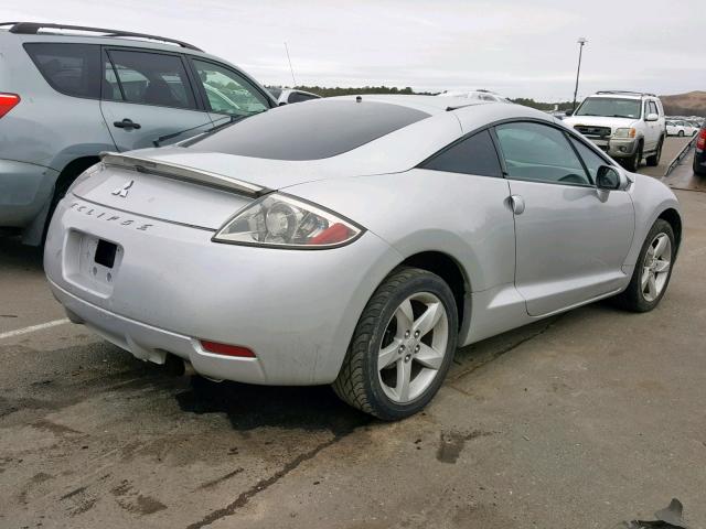 4A3AK24FX7E009209 - 2007 MITSUBISHI ECLIPSE GS SILVER photo 4