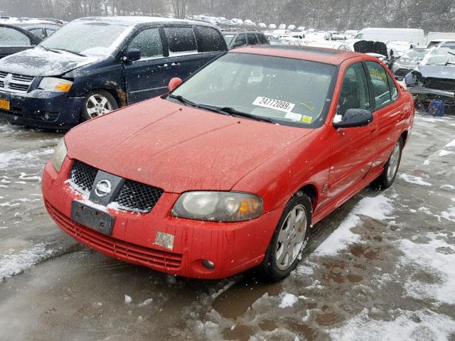 3N1AB51D44L737193 - 2004 NISSAN SENTRA SE- RED photo 2