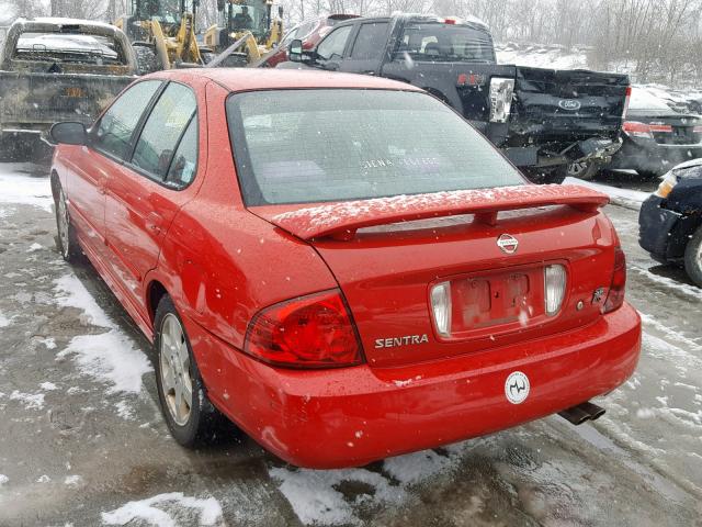 3N1AB51D44L737193 - 2004 NISSAN SENTRA SE- RED photo 3