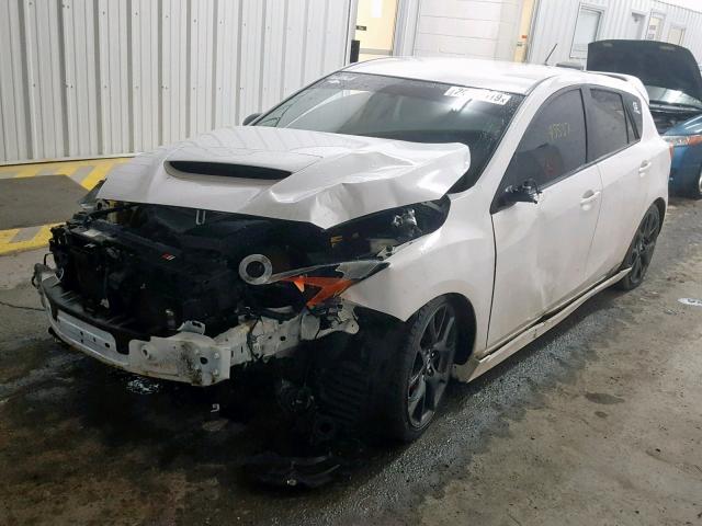 JM1BL1L44D1754538 - 2013 MAZDA SPEED 3 WHITE photo 2