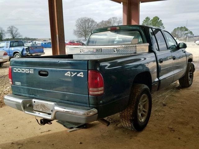 1B7GL2AN41S108381 - 2001 DODGE DAKOTA QUA GREEN photo 4