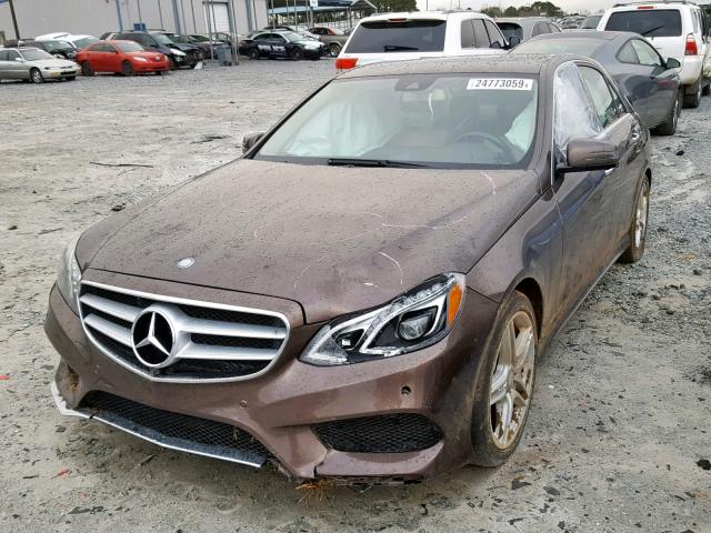 WDDHF5KB0EA893971 - 2014 MERCEDES-BENZ E 350 BROWN photo 2