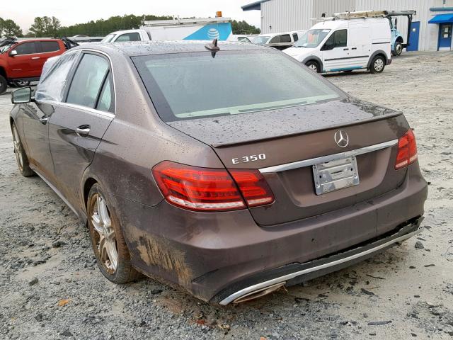 WDDHF5KB0EA893971 - 2014 MERCEDES-BENZ E 350 BROWN photo 3