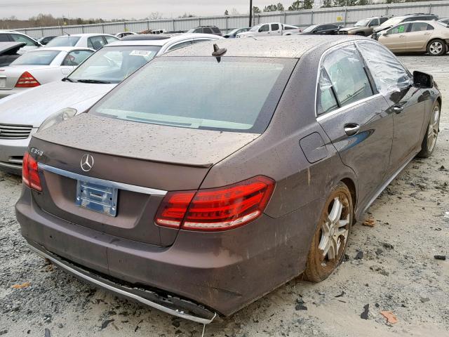 WDDHF5KB0EA893971 - 2014 MERCEDES-BENZ E 350 BROWN photo 4