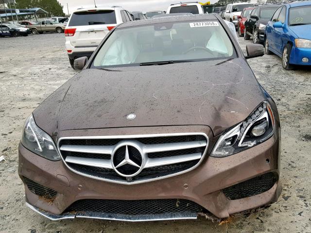 WDDHF5KB0EA893971 - 2014 MERCEDES-BENZ E 350 BROWN photo 9