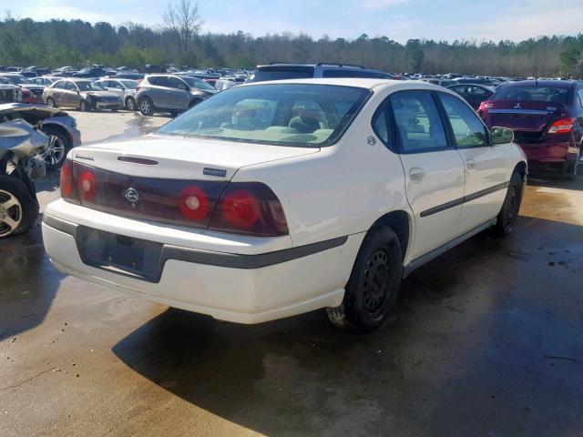 2G1WF52E029364578 - 2002 CHEVROLET IMPALA WHITE photo 4