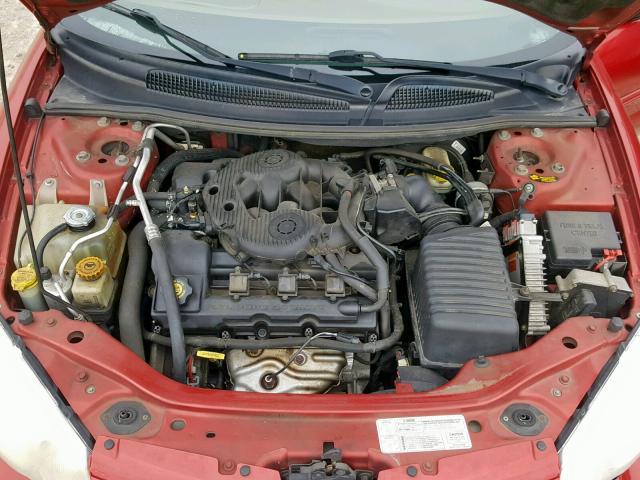 1C3EL45R44N145602 - 2004 CHRYSLER SEBRING LX RED photo 7