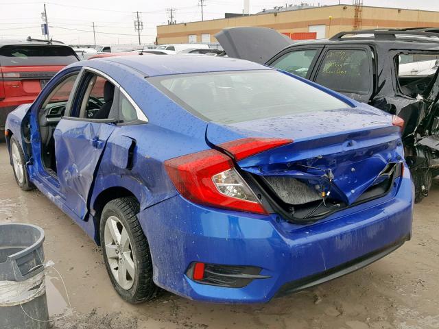 2HGFC2F89JH036259 - 2018 HONDA CIVIC EX BLUE photo 3