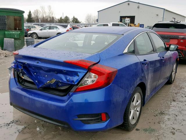 2HGFC2F89JH036259 - 2018 HONDA CIVIC EX BLUE photo 4