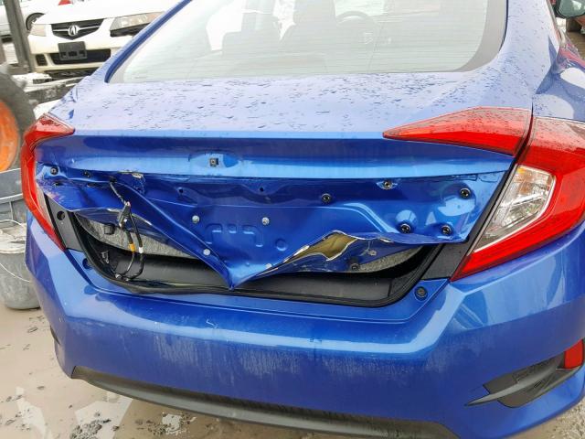 2HGFC2F89JH036259 - 2018 HONDA CIVIC EX BLUE photo 9