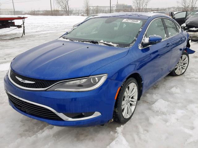 1C3CCCAB1FN669111 - 2015 CHRYSLER 200 LIMITE BLUE photo 2