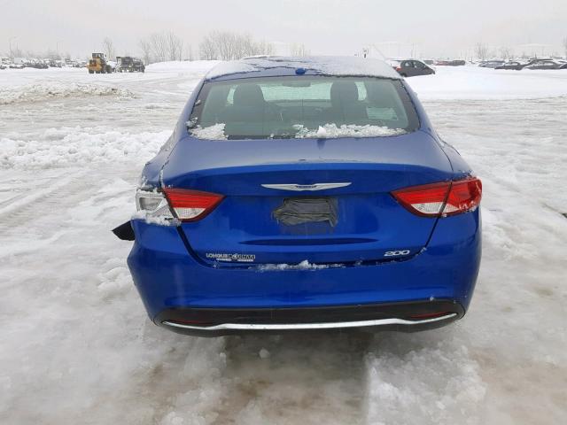 1C3CCCAB1FN669111 - 2015 CHRYSLER 200 LIMITE BLUE photo 9